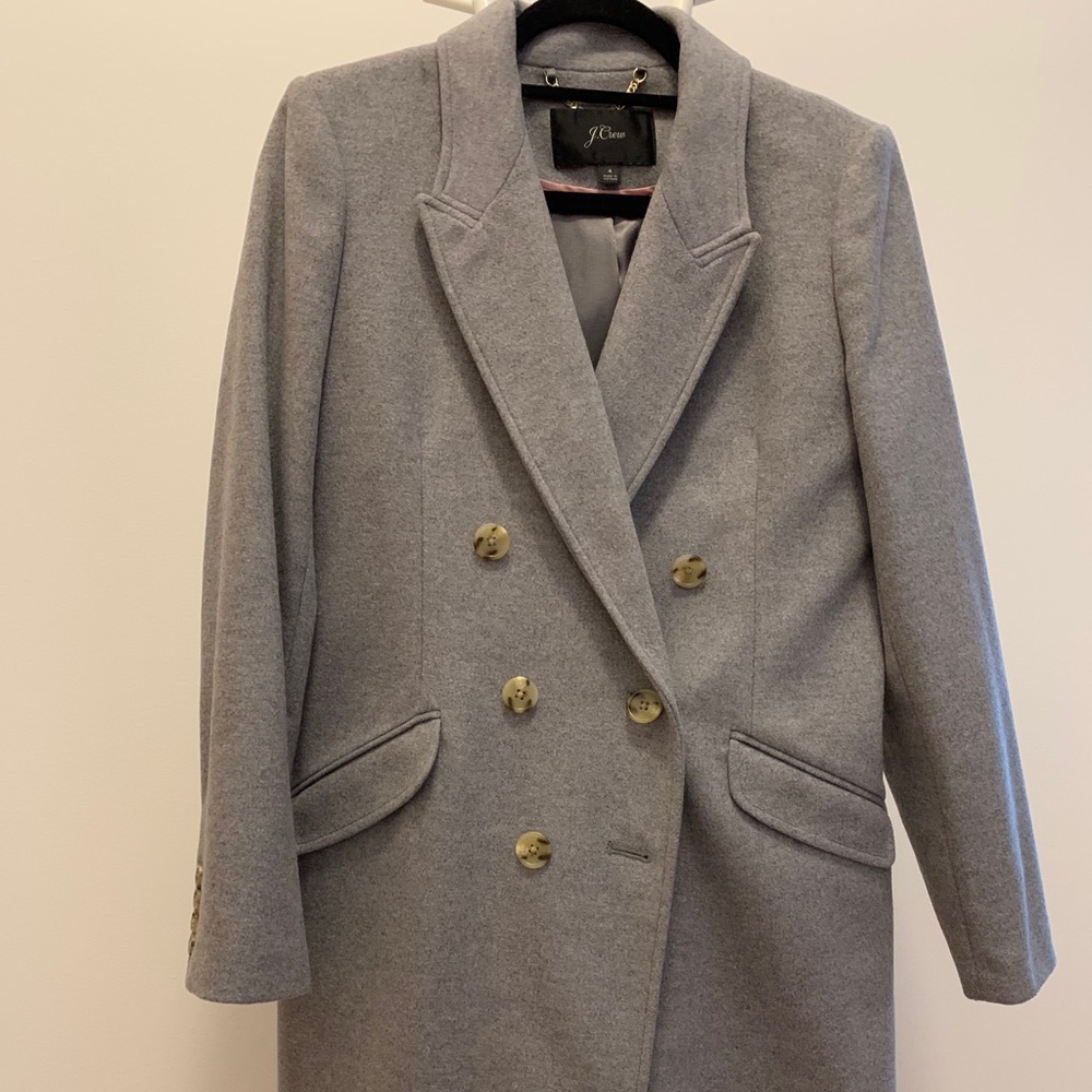 J Crew gray wool coat. Brand new!